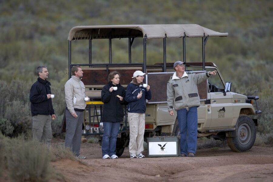 Aquila Private Game Reserve: Sunset Safari with Entry Fee - Welcome drinks, snacks, pool time, and the laid-back start