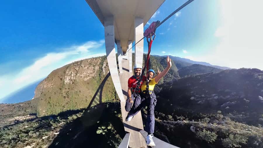 Bloukrans Bridge: Zipline, Hangout, and SkyWalk Adventure - Hang Out Zone: standing on the edge like you mean it