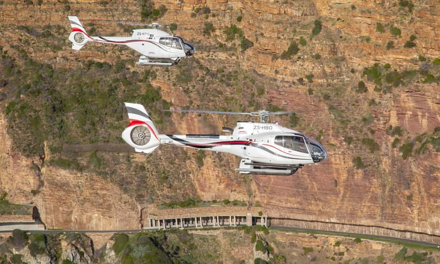 Cape Town: 2 Oceans Helicopter Flight with Boat Tour Ticket - Helicopter route: the Table Mountain circuit and the Atlantic side