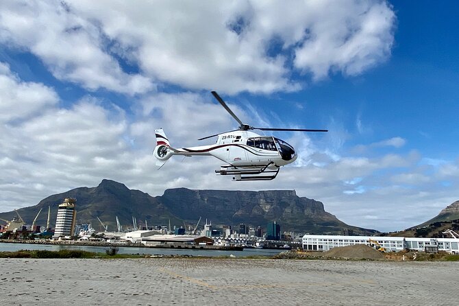 Cape Town: 25min Helicopter Flight with Complimentary Boat Cruise - Table Mountain, Cape Town Stadium, and the Atlantic Side First
