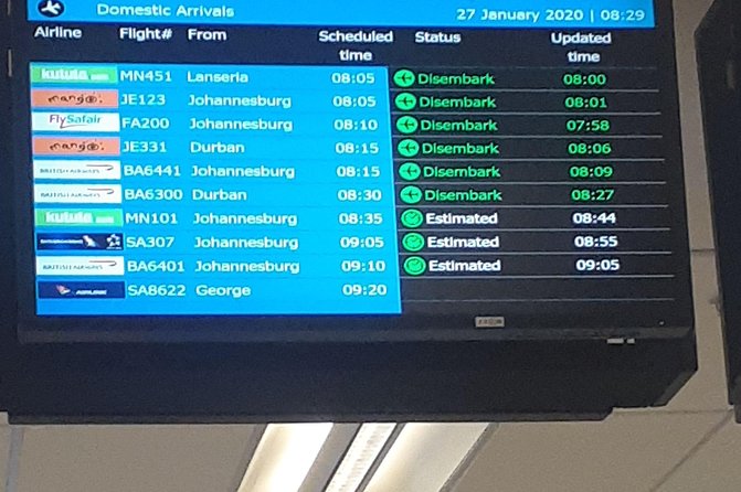 Cape Town Airport Private Transfer - The Name-Sign Meet-and-Greet at Arrivals (What It Feels Like)