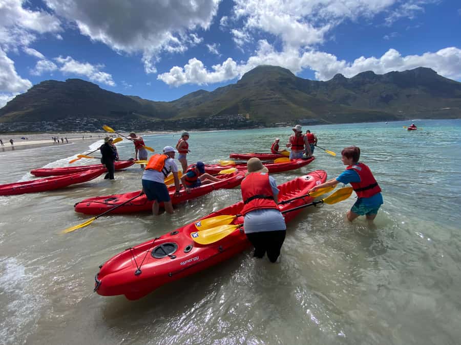 Cape Town: Guided Kayak Tour - Kayaking under Hout Bay’s jetties: how the Green Room works