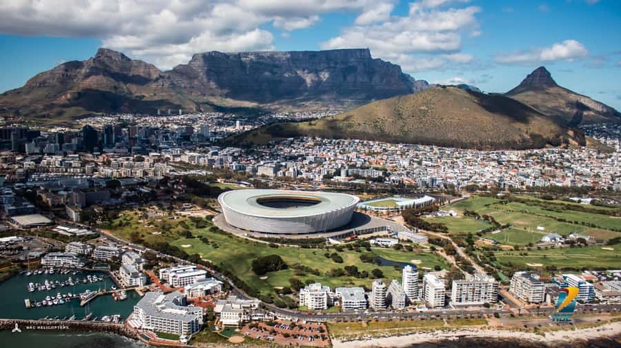 Cape Town: Hopper Helicopter Flight - The flight path over Green Point and the stadium area