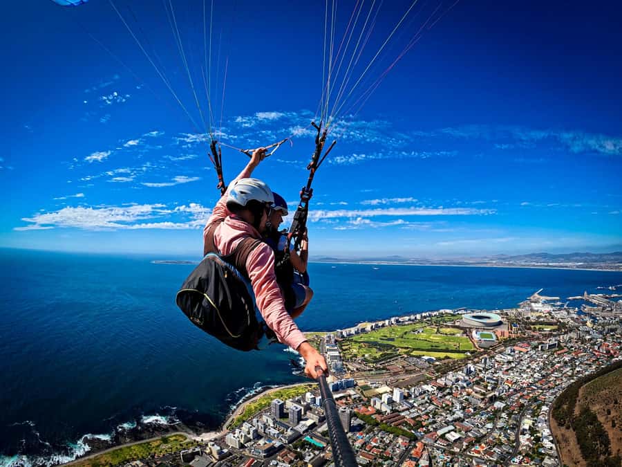 Cape Town: Tandem Paragliding with views of Table Mountain - The view over Table Mountain and the Atlantic
