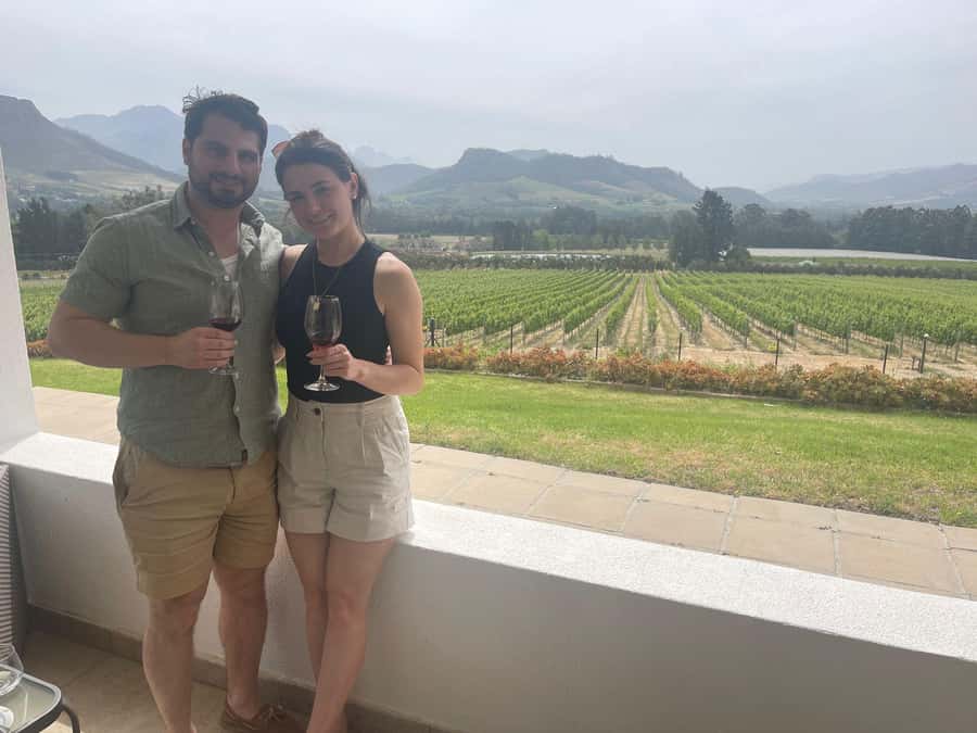 Franschhoek E-Bike & Wine Tour - Franschhoek Wine Valley views and Huguenot Monument context