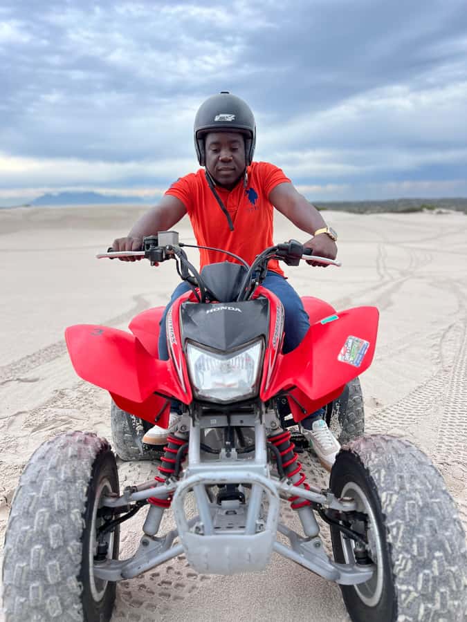 From Cape Town: Quad Bike Sand Dunes, Transport Included - Mini stopovers, the gazebo and bumper balls photo zone