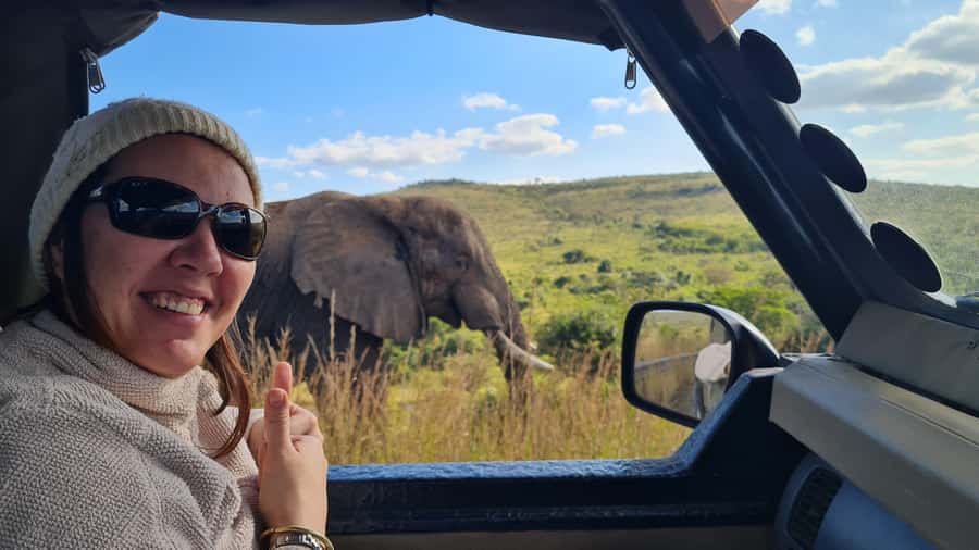 From St Lucia: Big 5 Safari in the Hluhluwe-Imfolozi Park - Binoculars, warm blankets, and the guide who makes distance feel closer