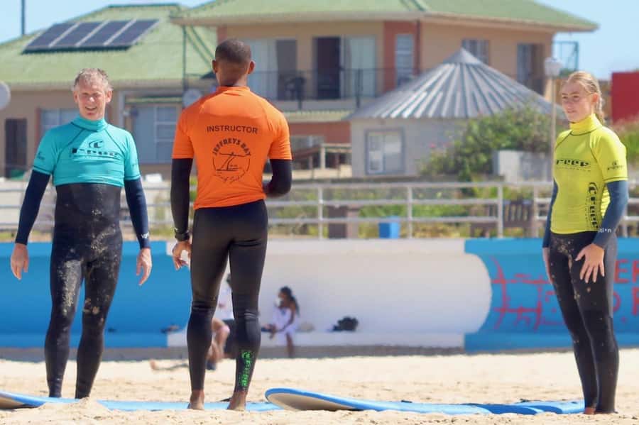 Jeffreys Bay: Learn to Surf Group Lesson - How the five-step lesson actually works, beach to waist-deep to first ride