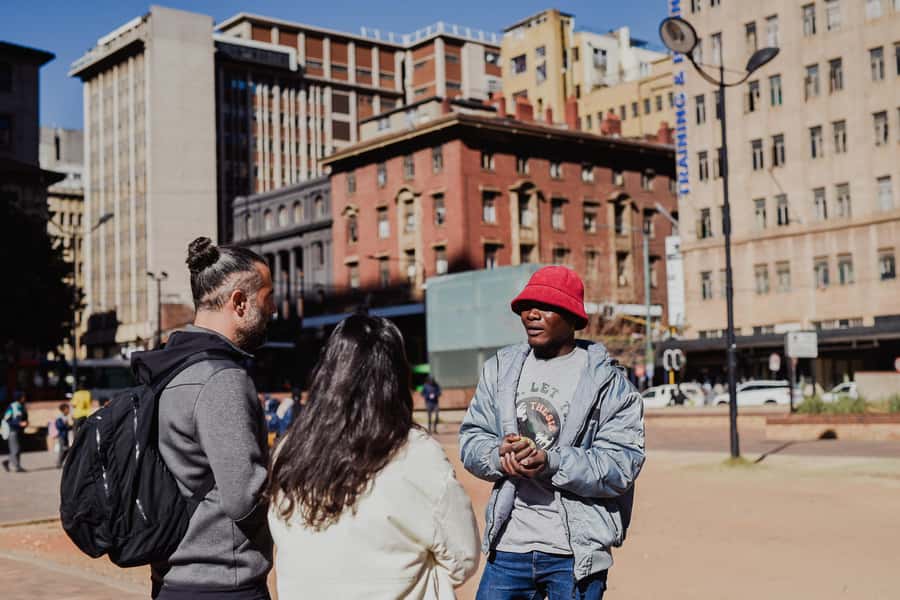 Johannesburg: City Centre Walking Tour - Mary Fitzgerald Square and Market Theatre: culture, street art, and places to pause