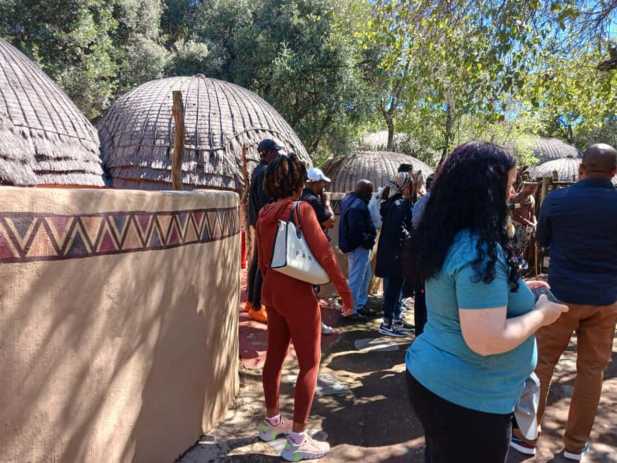 Johannesburg: Lesedi Cultural Village Show with Pickup - The Ndebele welcome drumming at the amphitheatre