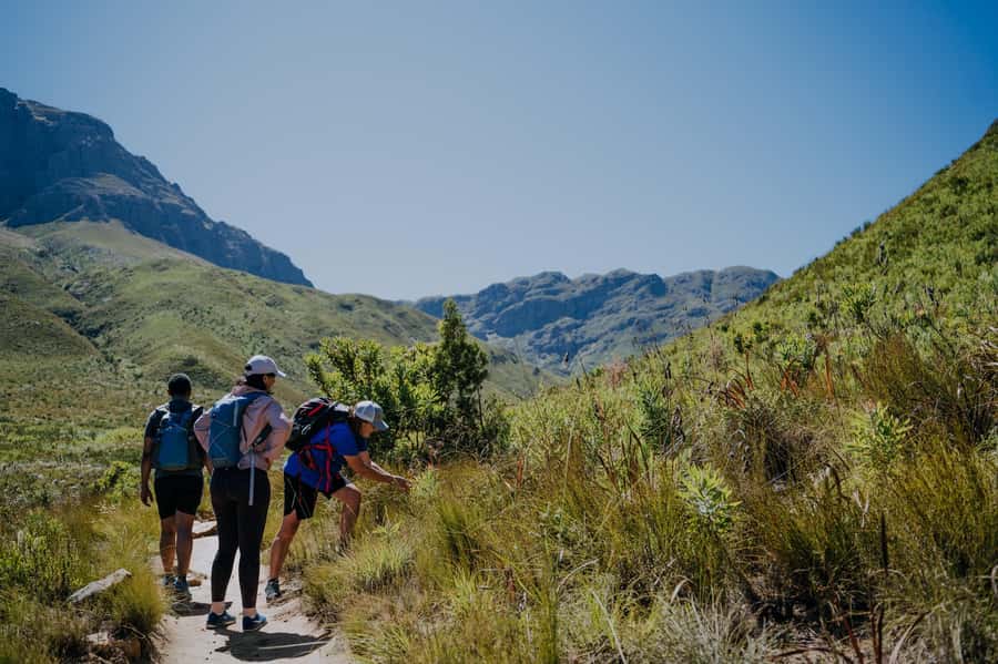 Jonkershoek: Waterfall Hike and 4x4 Safari Ride - The viewpoint and guided 80 minutes: where the guide earns their keep