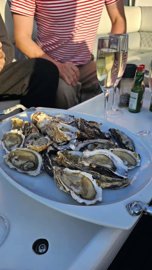 Knysna: Wine & Oyster Luxury Lounger Sunset Cruise - The Route: Jetty Start, Knysna Heads in View, Sunset as the Main Event