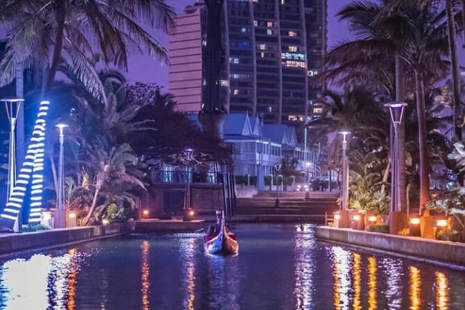 Magical Gondola Night Boat Cruise in Durban - Durban Point Waterfront at night, and why this gondola ride works