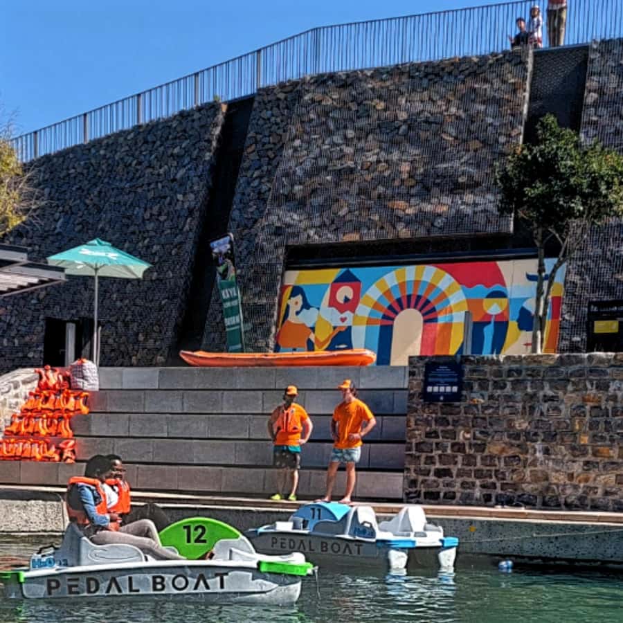 Pedal Boat Ride V&A Waterfront - Cape Town - Safety Briefing and Floating Devices: Peace of Mind First