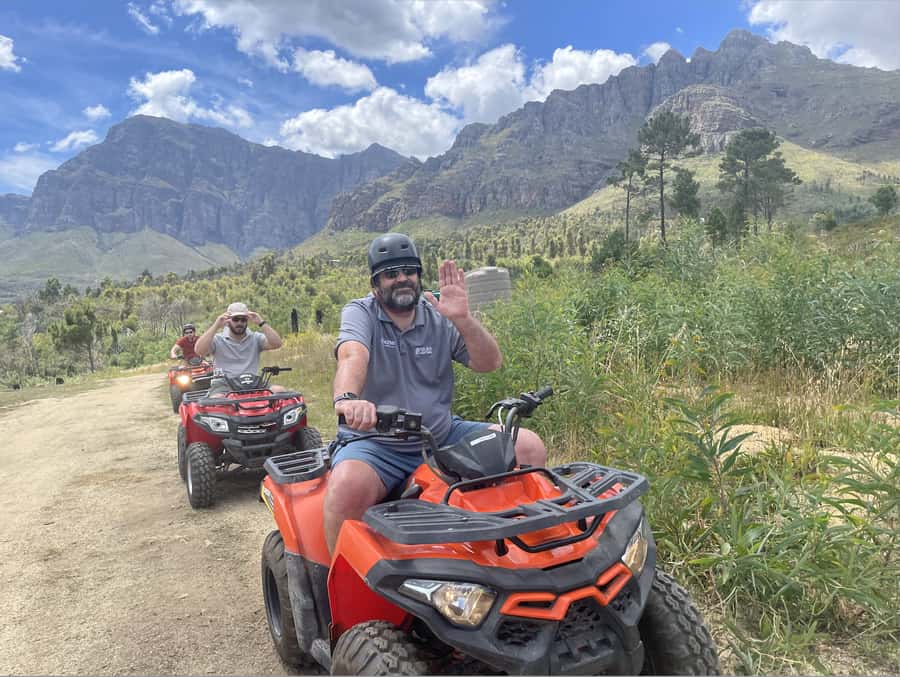 QUAD BIKE FUN RIDE IN PAARL, BATTLE BUNKER WITH WILDX - The ride route: rugged terrain and vineyard trails