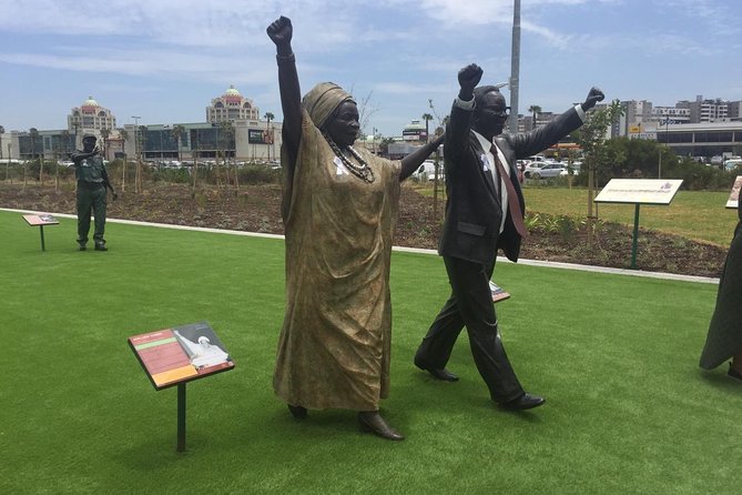 Robben Island and Long Walk To Freedom Historical Full day Tour. - Long March to Freedom outdoor bronze timeline, 1652 to 1994