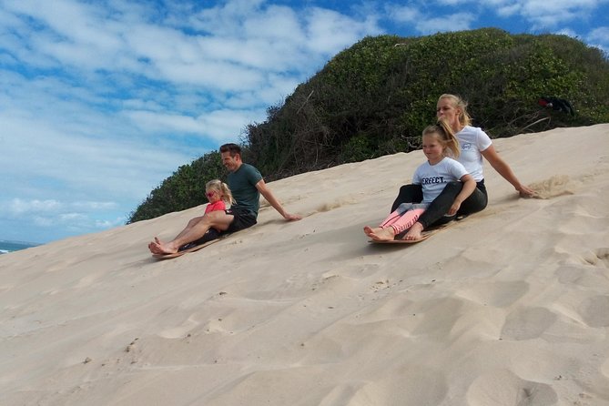 Sandboarding in Jeffreys Bay, South Africa - Spectators, families, and the relaxed vibe on the dunes