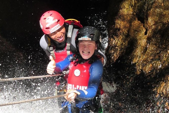 Short Canyoning Trip in The Crags - Gear up: wetsuit, helmet, harness, and your shoe plan