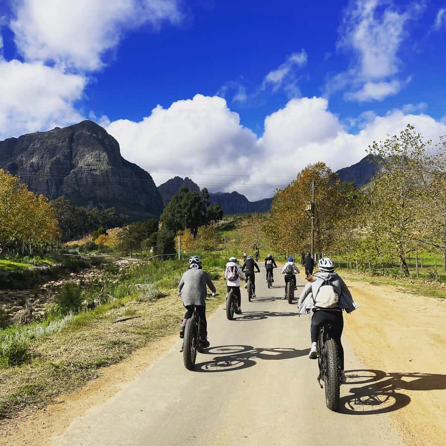 Stellenbosch: Countryside Banhoek valley E-Bike Wine Tour - Starting at Banhoek Chilli Oil Company, and getting rolling fast
