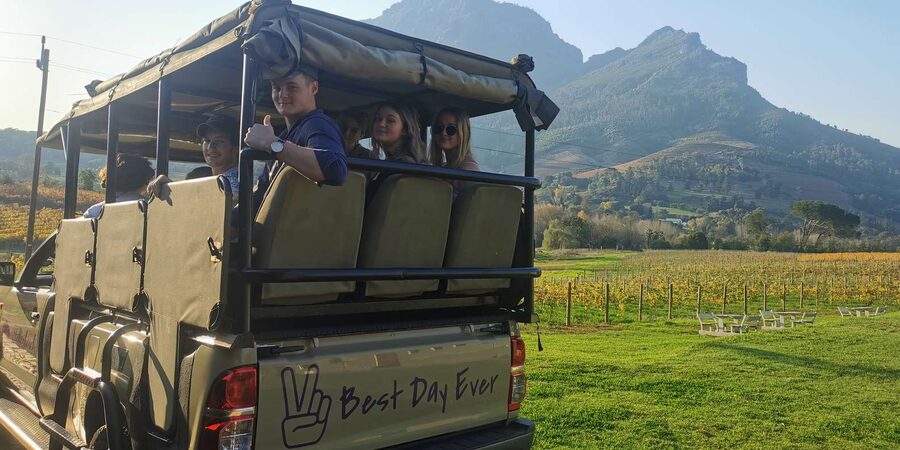 Stellenbosch North Guided Wine Safari (Tastings Excluded) - A ride through Stellenbosch North with an open safari feel