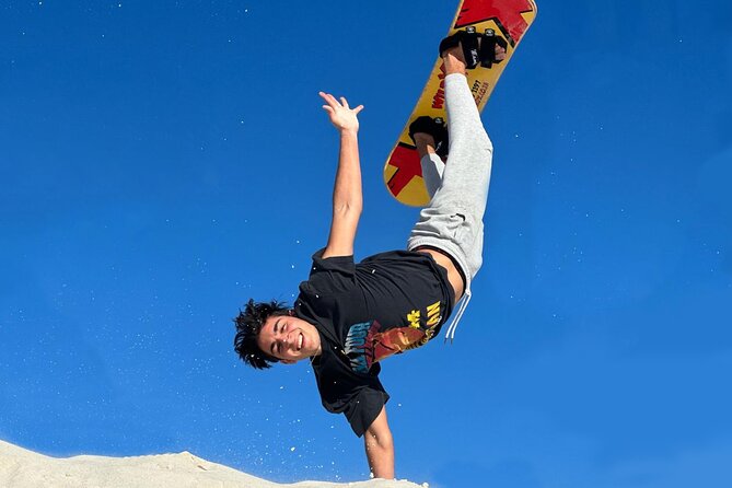 WildX Sandboarding the Real White Sand Dunes Atlantis Cape Town - The dunes ride: steep slopes, soft sand, and coastal views